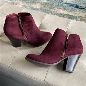 Maroon Booties